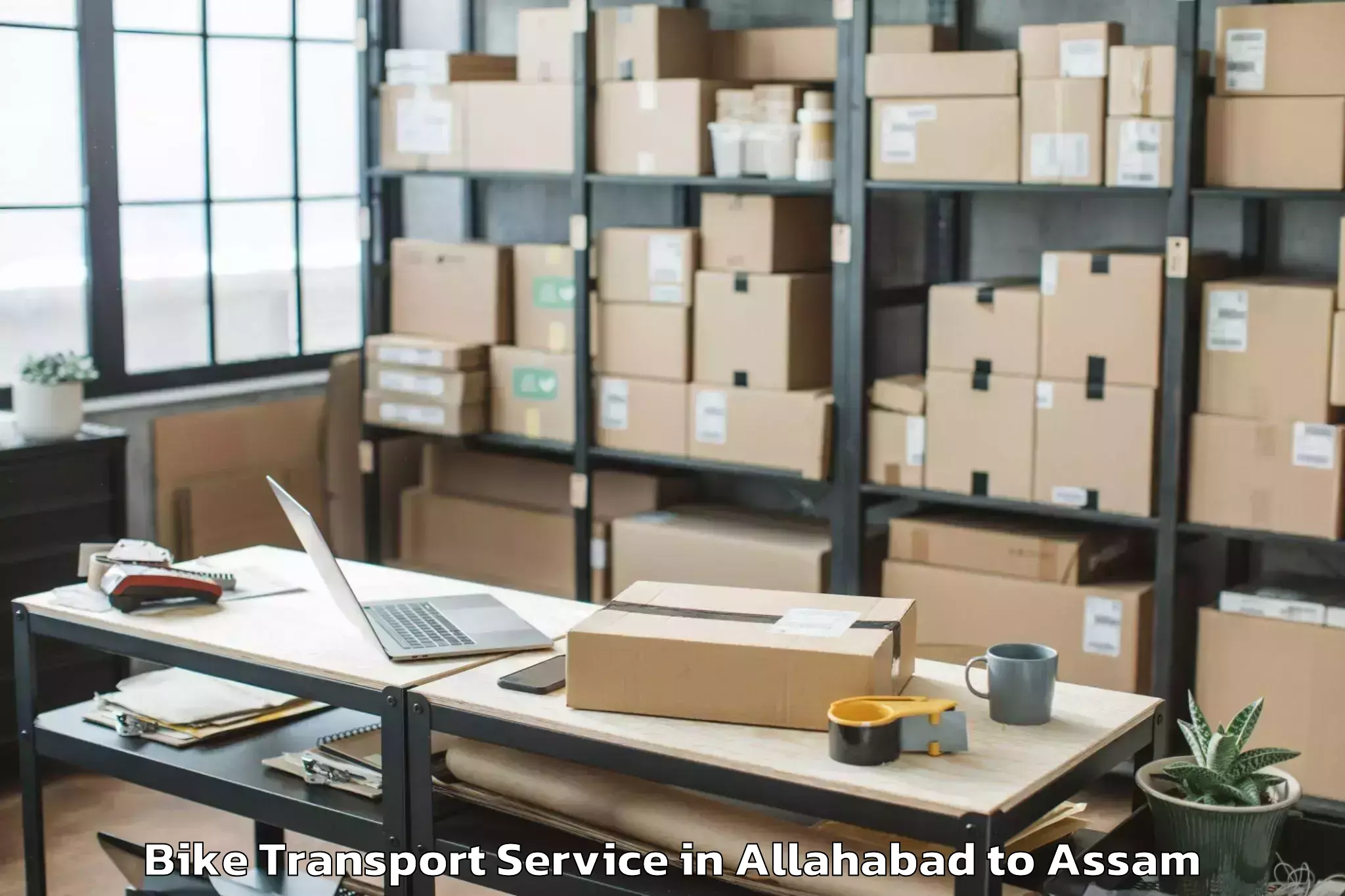 Hassle-Free Allahabad to Dhuburi Bike Transport